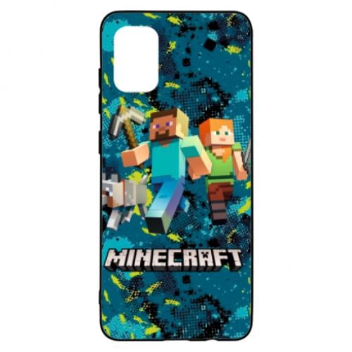 Чехол для Samsung A31 Minecraft Steve Alex And Dog (6848418-2-134799)