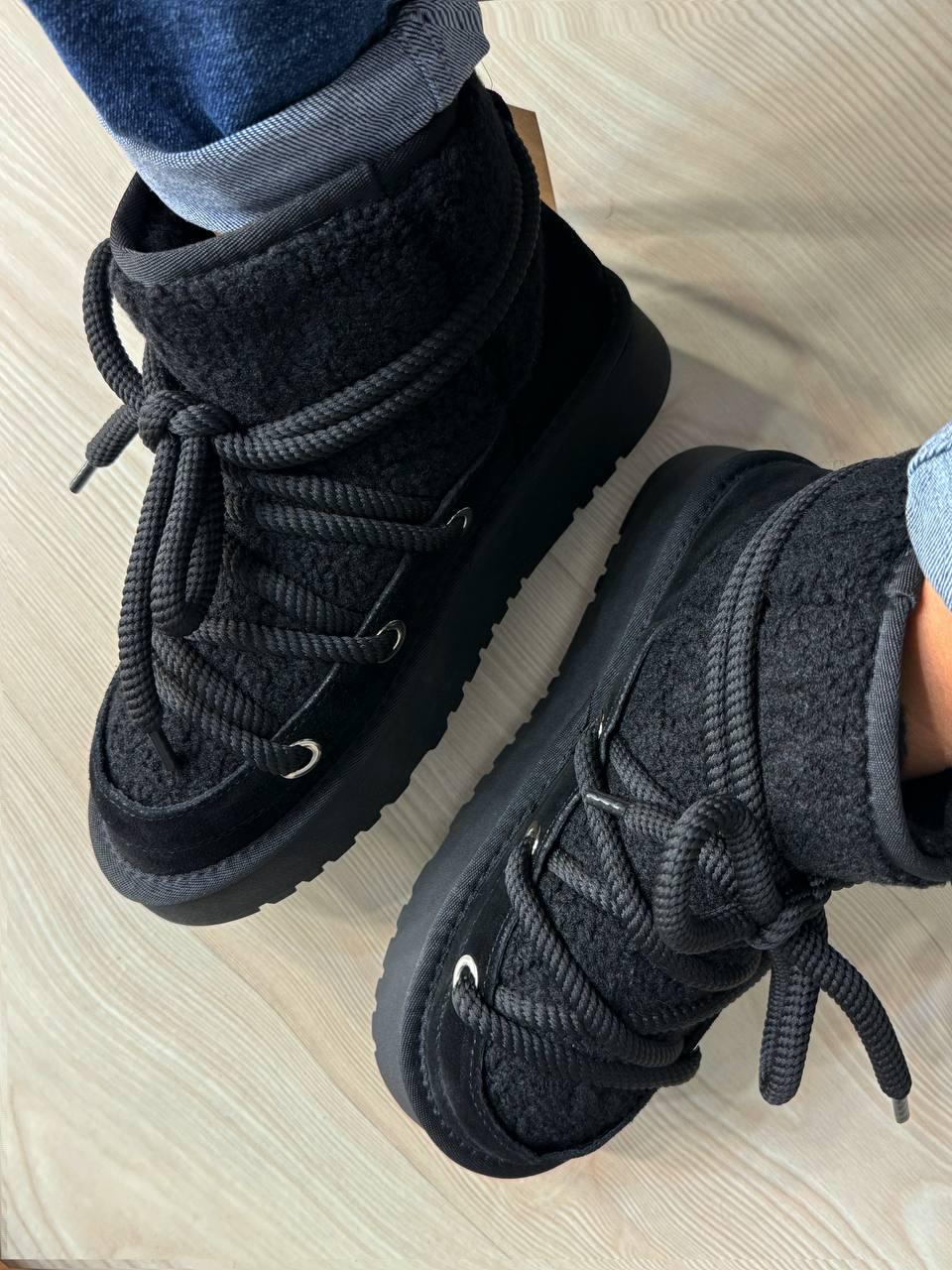 Уггі жіночі Hengji 52-1 сноубутси замшеві з хутром тедді на високій підошві р. 41 Чорний (5678) - фото 8 Уггі жіночі Hengji 52-1 сноубутси замшеві з хутром тедді на високій підошві р. 41 Чорний (5678) - фото 8