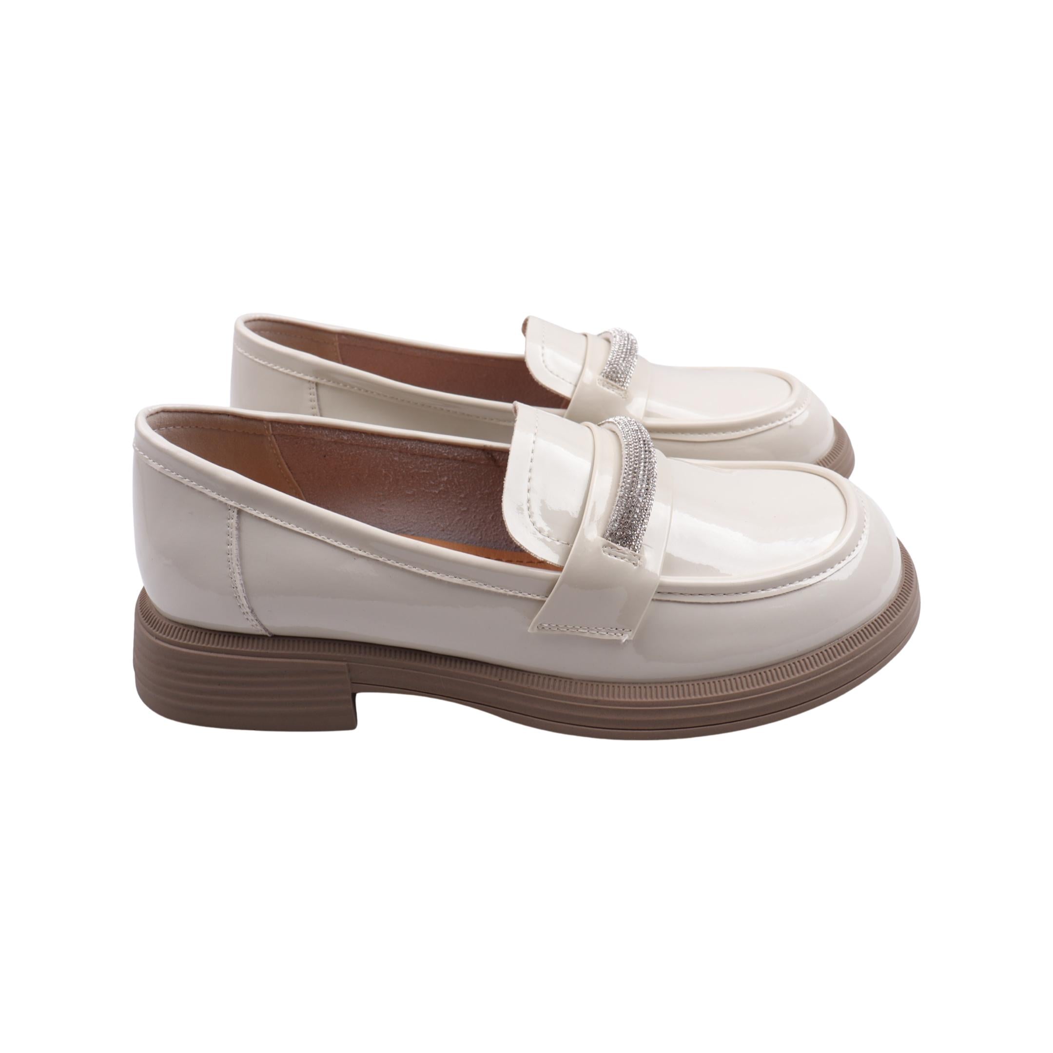 Туфли женские Melanda из лаковой кожи р. 39 Молочный (146-23DTC)