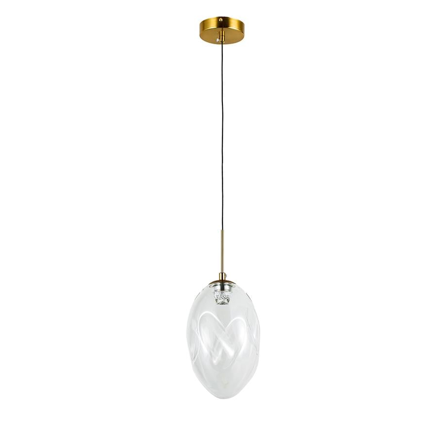 Светильник подвесной светодиодный Levistella 800P3308L-1 200х125 CL плафон прозрачный Бронза