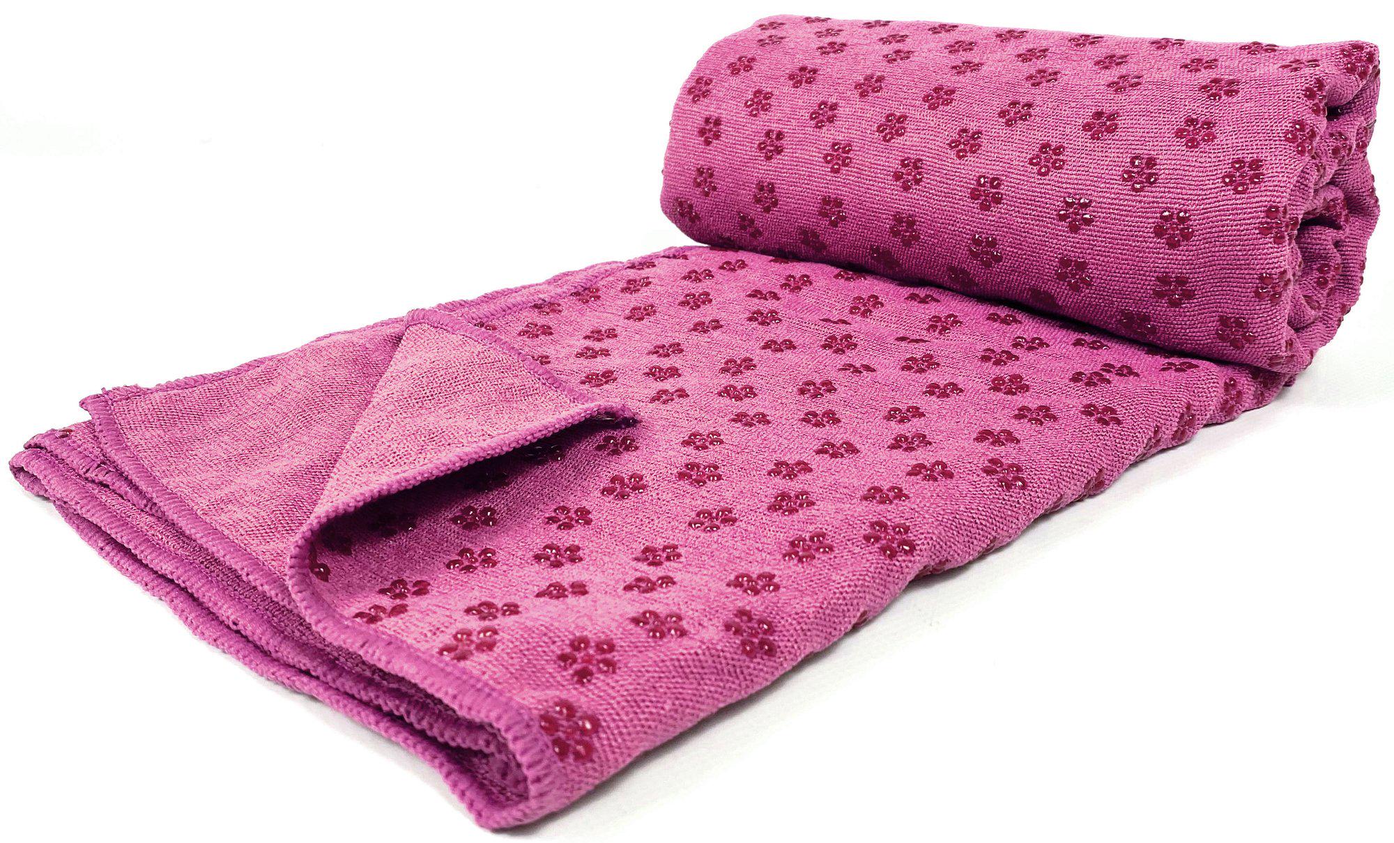 Коврик-полотенце для йоги EasyFit 183х63 см Малиновый (EF-2750-M) - фото 1