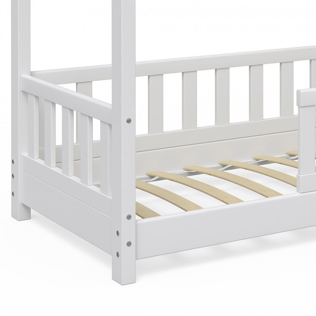Кроватка детская с бортиком VitaliSpa 70x140 натуральное дерево Белый - фото 3