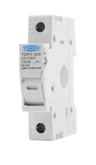 Держатель TOMZN 1Р DC с предохранителем на 15 A на DIN рейку для солнечных панелей 10х38 мм Держатель TOMZN 1Р DC с предохранителем на 15 A на DIN рейку для солнечных панелей 10х38 мм