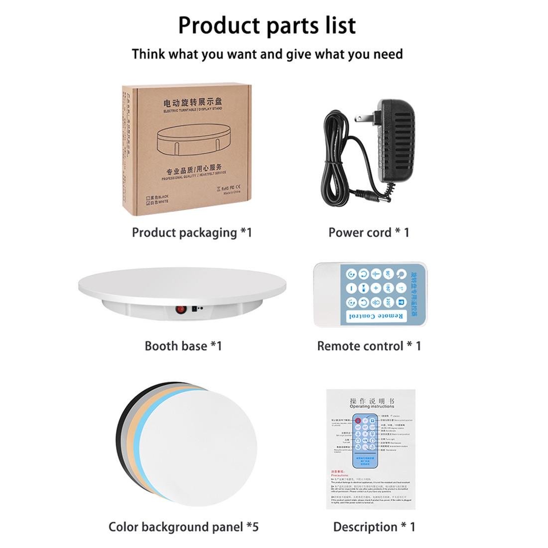 Стіл поворотний для предметної зйомки Puluz DCA1272W навантаження до 100 кг 60 см Білий - фото 4