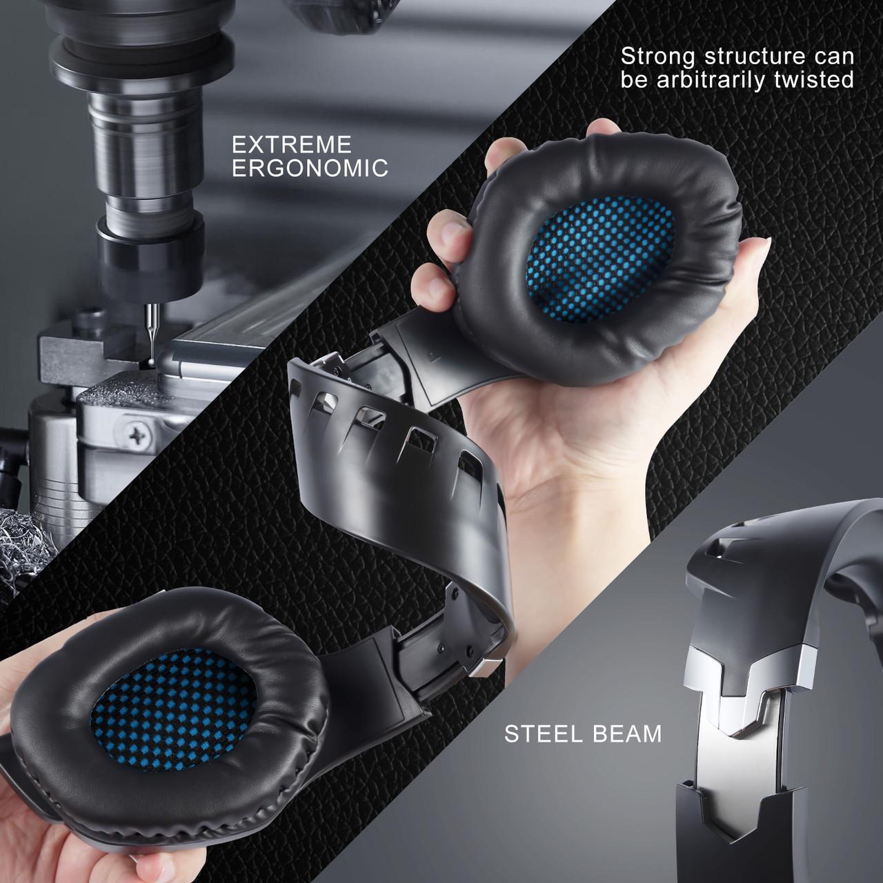 Наушники игровые ONIKUMA K1 Pro с LED подсветкой/микрофоном Красный - фото 5 Наушники игровые ONIKUMA K1 Pro с LED подсветкой/микрофоном Красный - фото 5