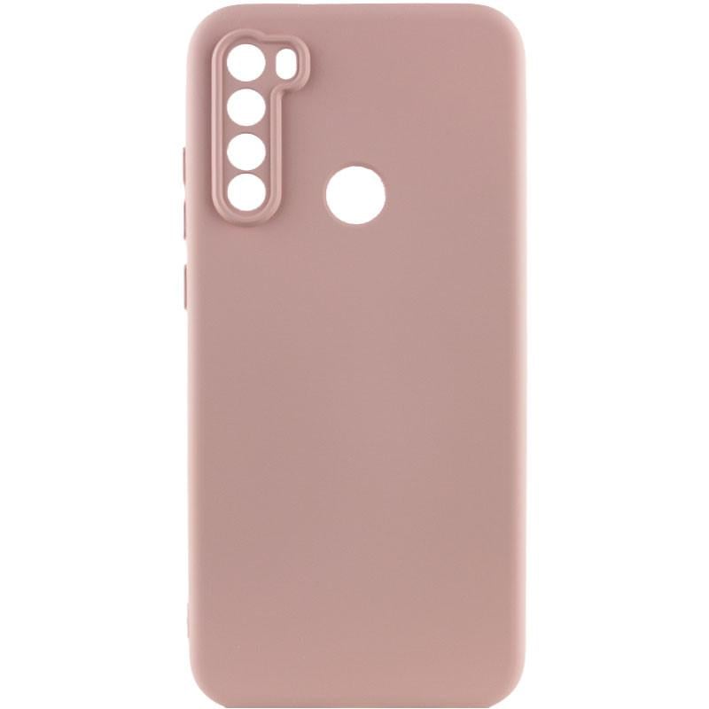 Противоударный чехол TPU GETMAN Liquid Silk Full Camera для Xiaomi Redmi Note 8T Розовый / Pink Sand
