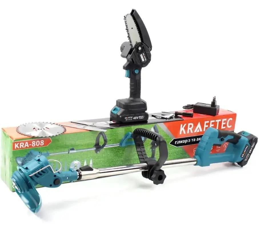 Кусторез с триммером Krafftec KRA-808 9415 Blue (22790724) - фото 5 Кусторез с триммером Krafftec KRA-808 9415 Blue (22790724) - фото 5