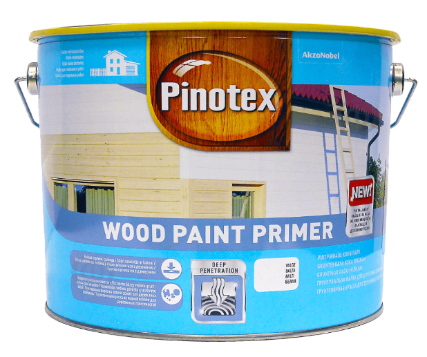 Краска для дерева Pinotex Wood Paint Primer грунтовочная 10 л Белый (5310612)