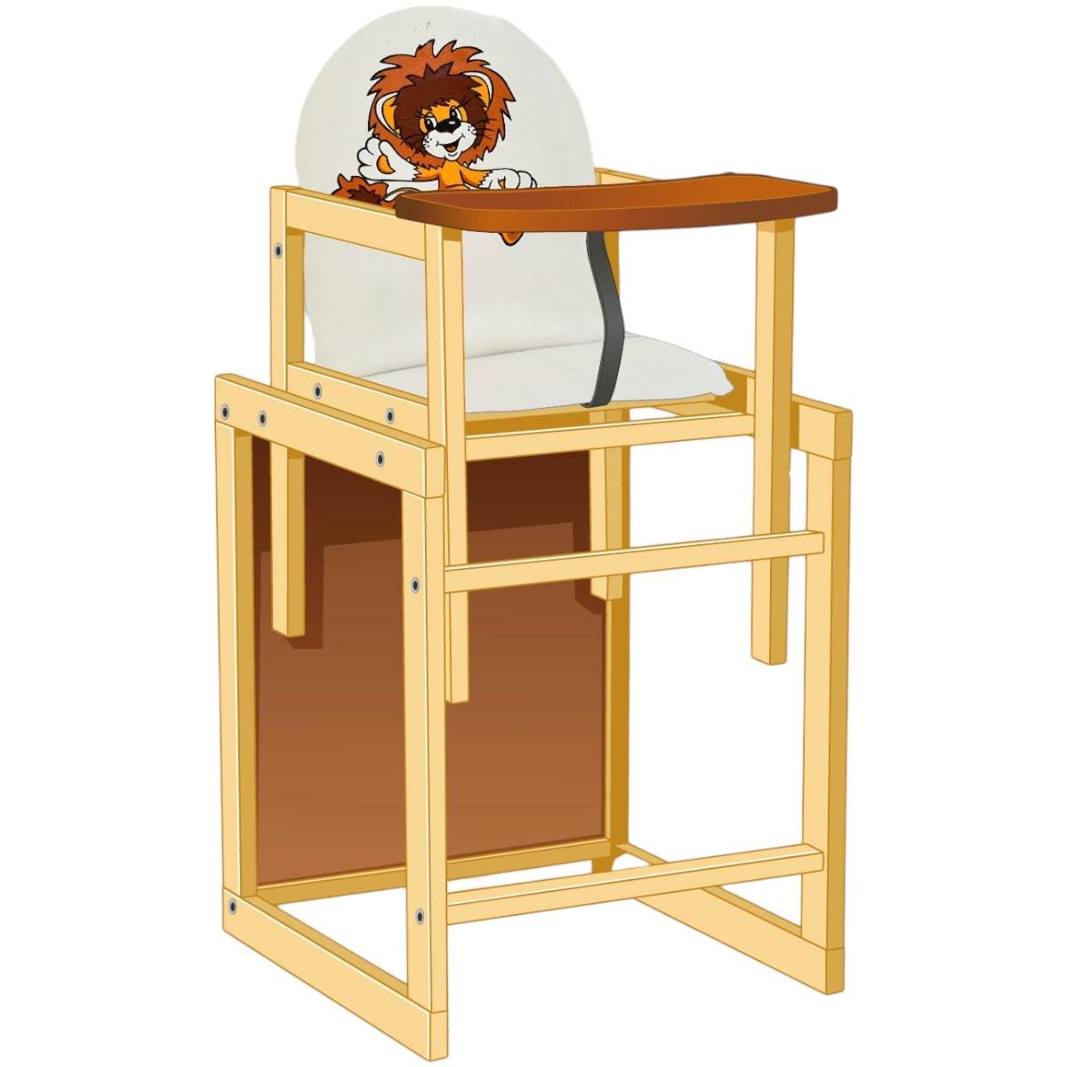Стульчик для кормления Мася Лев Белый (№2114) Стульчик для кормления Мася Лев Белый (№2114)