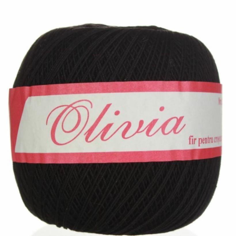 Пряжа хлопковая Romanofir Olivia 1201 Черный (6968)