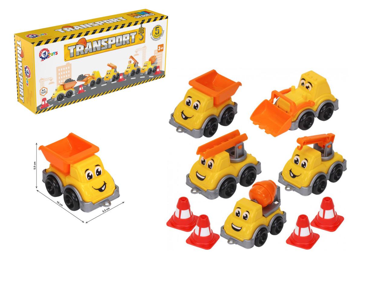 Набір будівельних машинок ТехноК 7693 Транспорт міні (7158) - фото 2