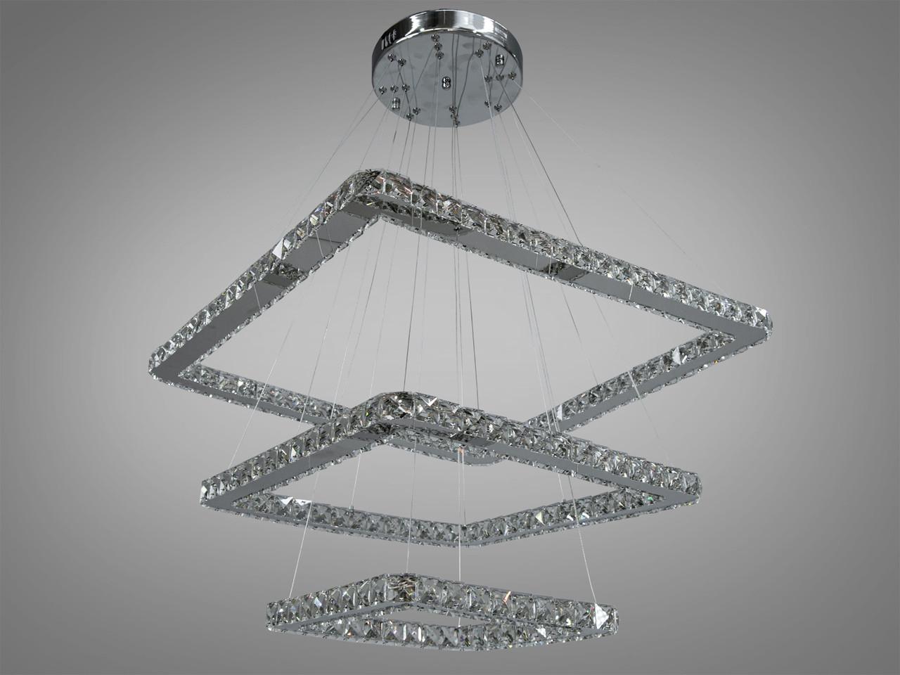 Люстра хрустальная LED 7220-9W-650+500+340HR-LS Люксовый каскад 110 Вт Хром (2673877369) Люстра хрустальная LED 7220-9W-650+500+340HR-LS Люксовый каскад 110 Вт Хром (2673877369)