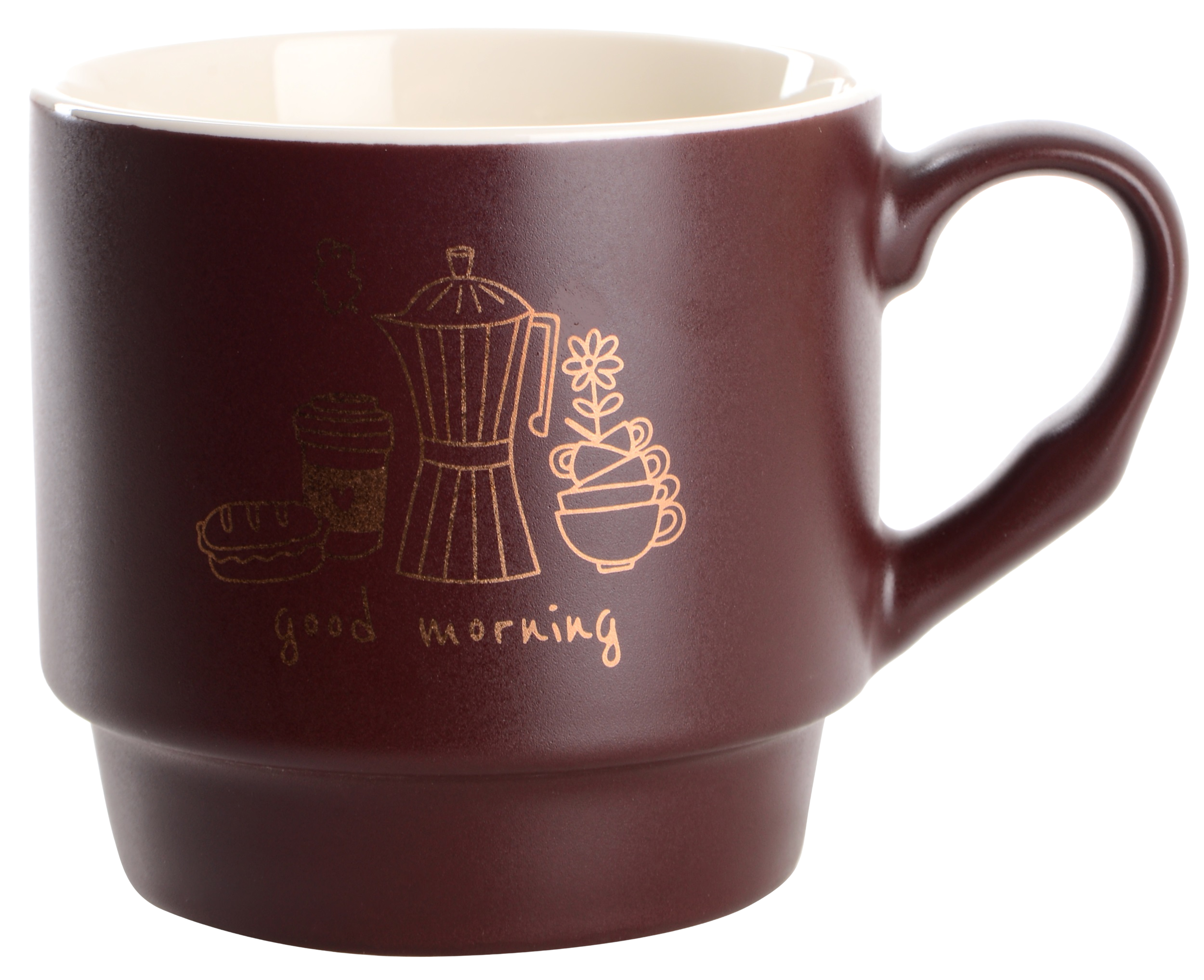 Набір чашок Limited Edition MORNING COFFEE 4Х на металевій підставці 340 мл (UG-B248-E0963) - фото 2