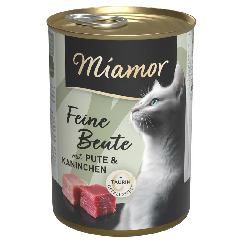 Корм влажный для кошек Miamor Feine Beute Pute + Kaninchen с индейкой и кроликом 400 г (30329223)