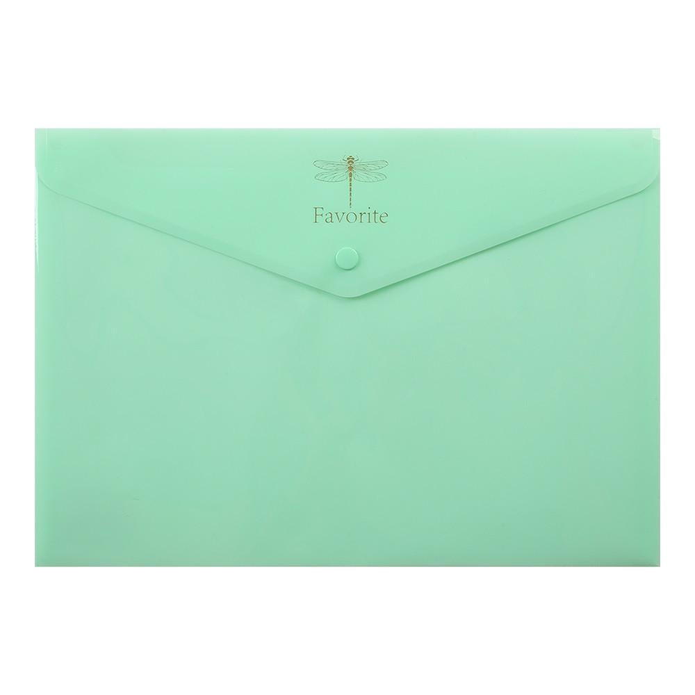 Папка-конверт на кнопці Buromax FAVOURITE BM.3953-38 PASTEL A4 М'ятний (4823078912886)
