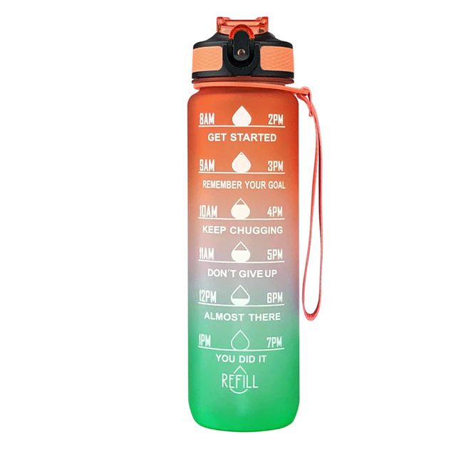 Пляшка для води Refill D 1000 мл з таймером Orange (10415539)