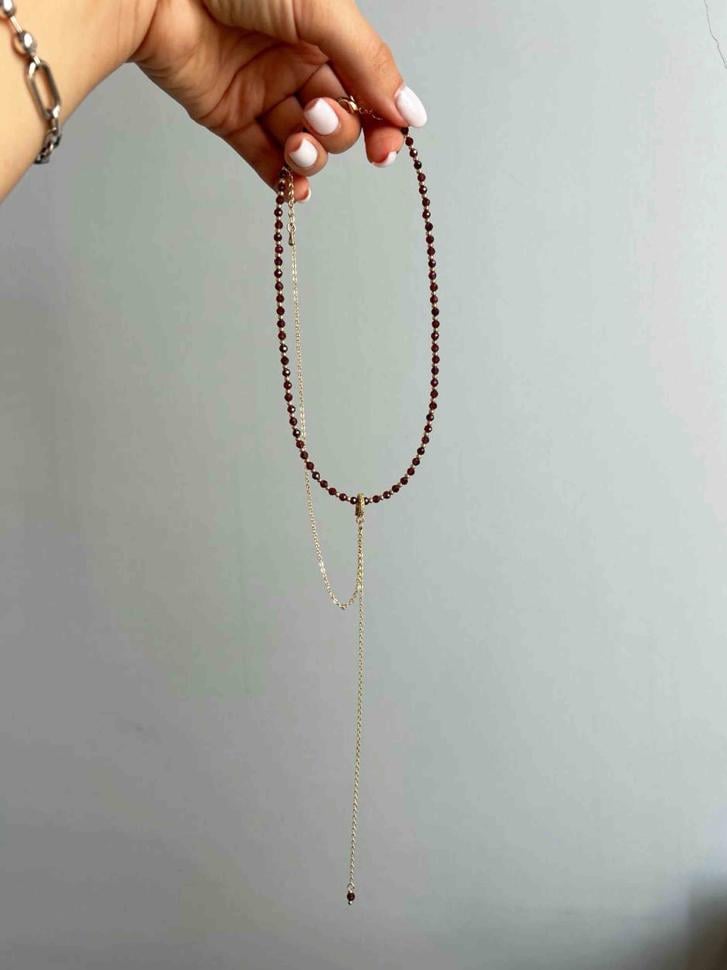 Кольє-краватка з гранату (5522) - фото 6 Кольє-краватка з гранату (5522) - фото 6