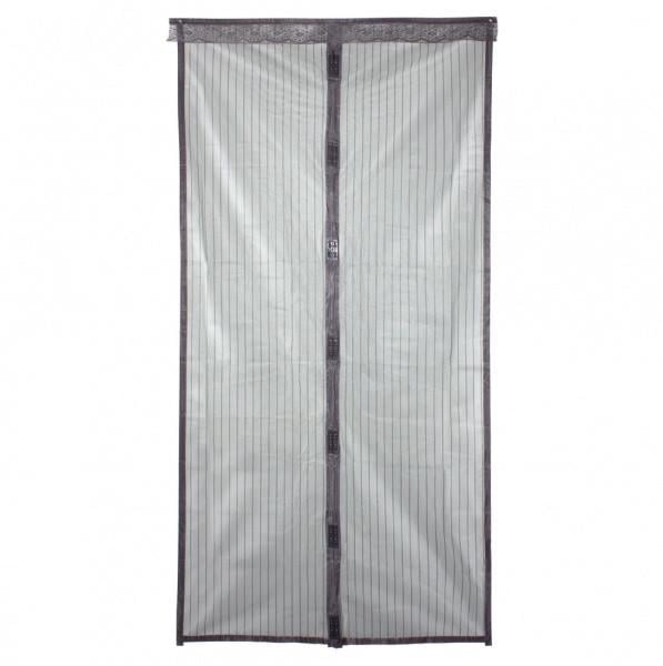 Москитная сетка-шторка для дверей на сплошных магнитах 100х210 см Серый (MX-7924Y)