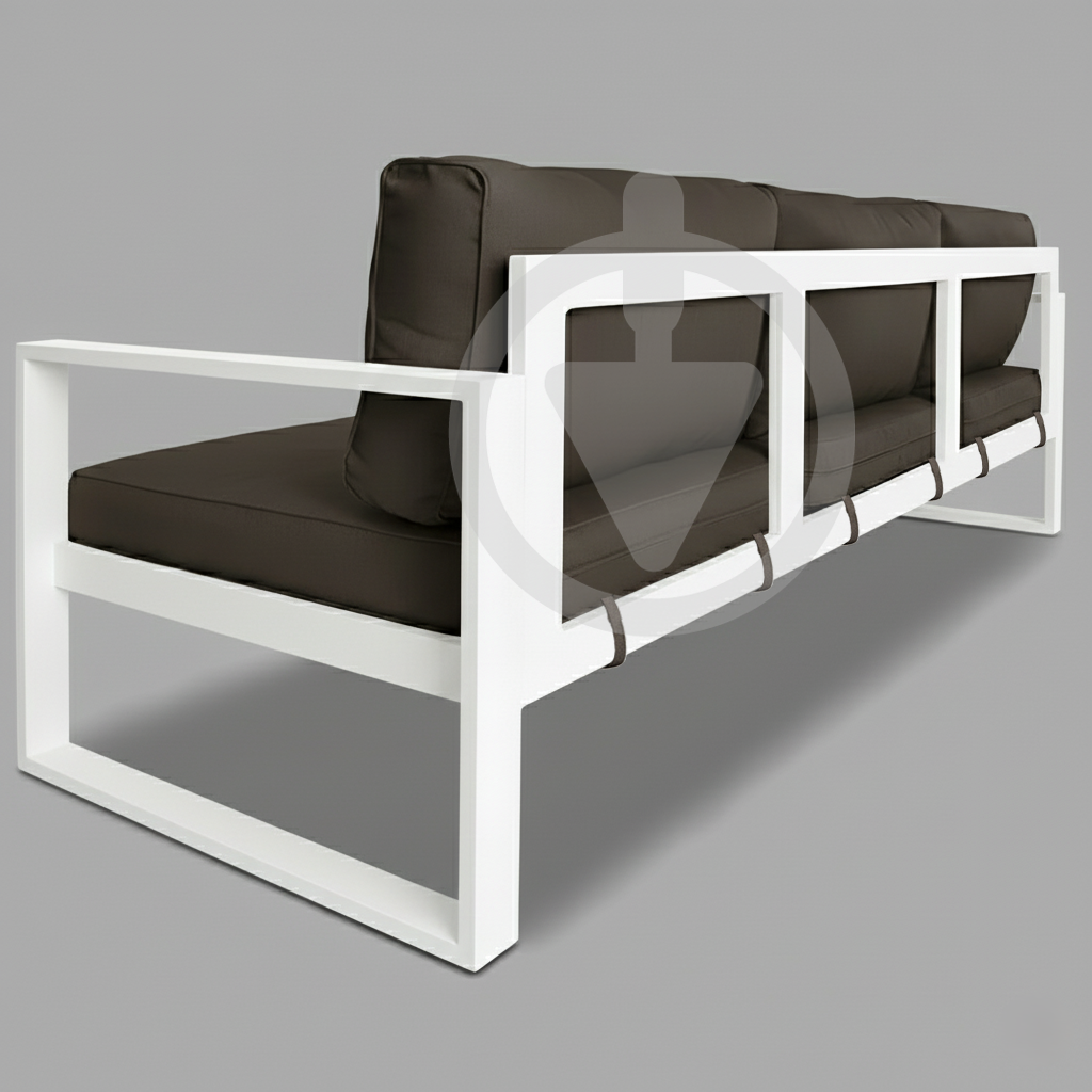 Диван металевий AVVS tech Бостон вуличний лофт з підлокітниками оксфорд 250 см Коричневий/Білий (30067077) - фото 3 Диван металевий AVVS tech Бостон вуличний лофт з підлокітниками оксфорд 250 см Коричневий/Білий (30067077) - фото 3