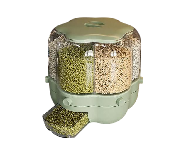 Контейнер для круп круглый 360° 6 л Светло-зеленый (1254)