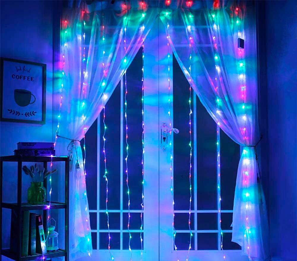 Гирлянда водопад Xmas 168 LED Водопад 2,2 м 2M RGB (1009626-Other)