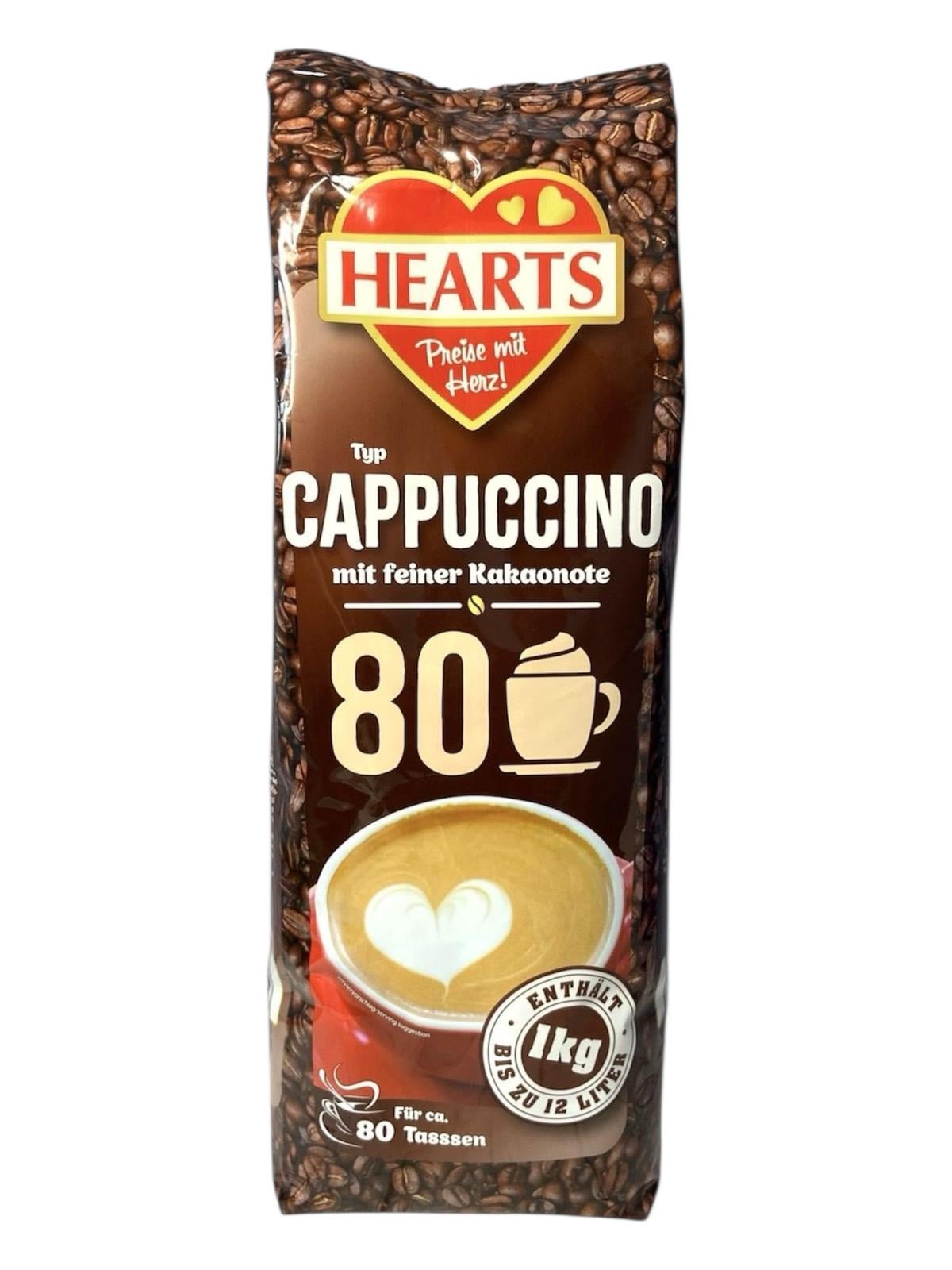 Капучіно Hearts Cappuccino Mit Feiner Kakaonote зі смаком шоколада 1 кг (524)