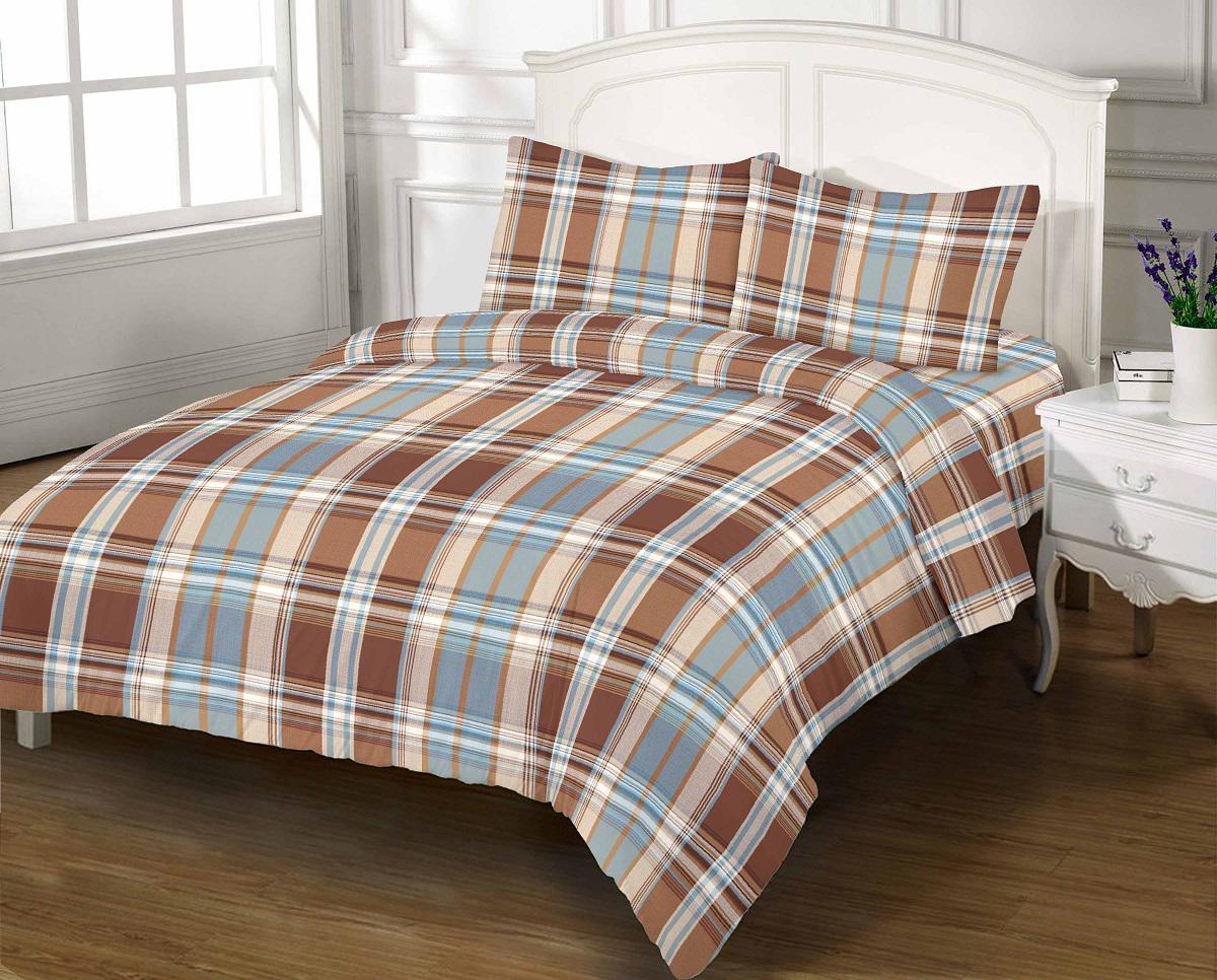 Комплект постельного белья Zastelli 7544 бязь евро 200х220 Коричневый