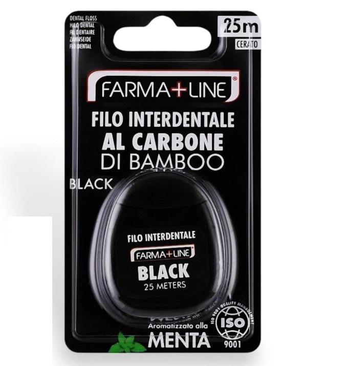 Зубна нитка Farma Line з бамбуковим вугіллям 25 м