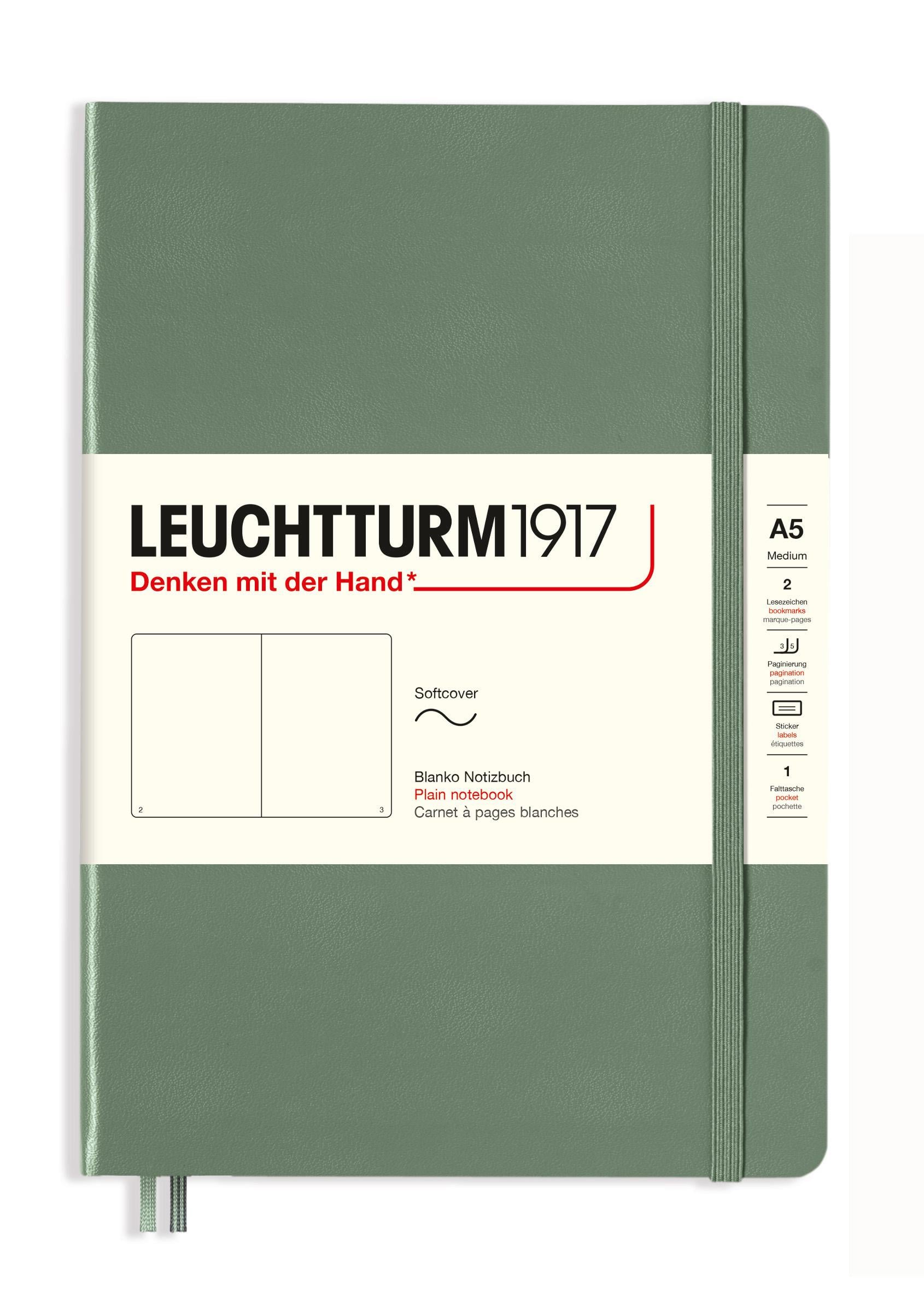 Блокнот Leuchtturm1917 Smooth Colours средний мягкий переплет чистые листы Olive (365503)