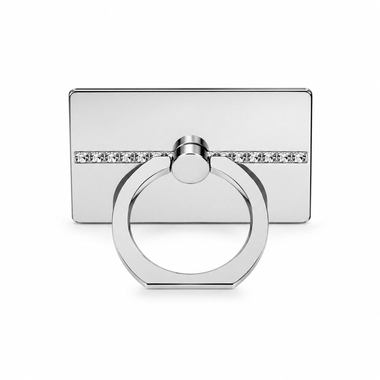 Попсокет для телефона Lady style со серебристым стразами (905387185)
