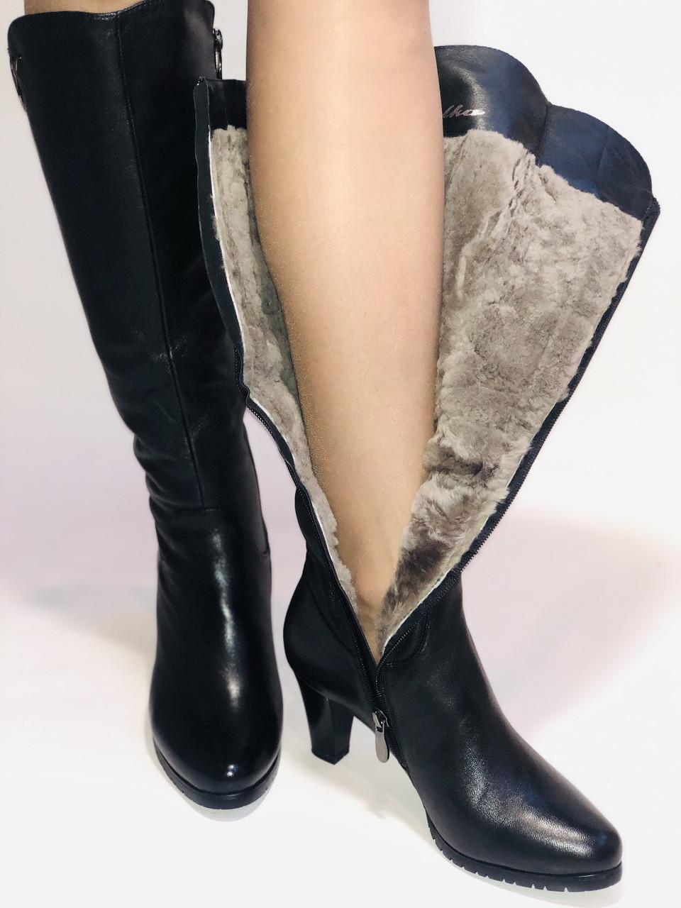 Сапоги женские зимние Molka р. 38 24,5 см Черный (2432) - фото 7