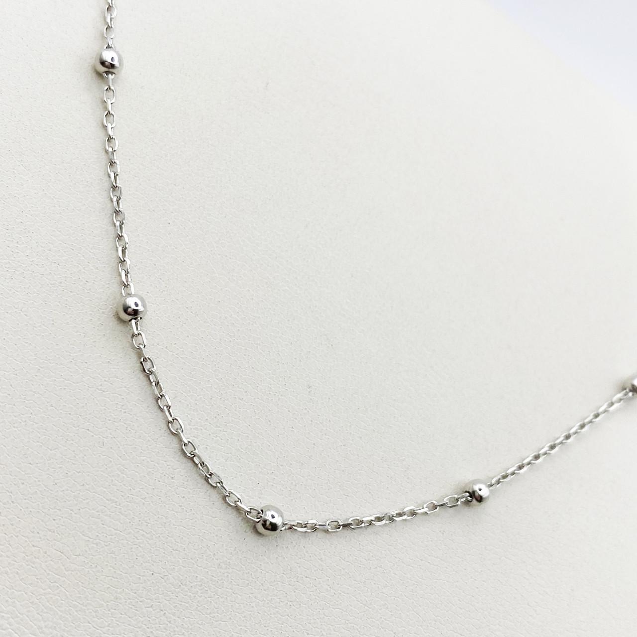 Цепочка серебряная Якорь с шариками 40-45 см 2,73 г