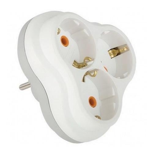 Трійник Nilson з заземленням Білий (40130101)