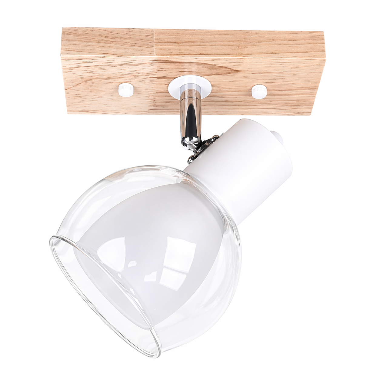 Люстра потолочная поворотная Sneha с деревом и стеклянным плафоном на 1 лампу E14 (9961105105/1)