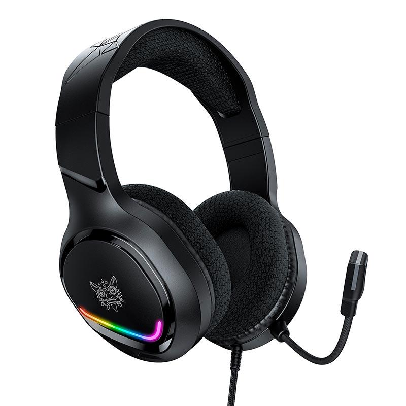 Наушники проводные Onikuma X31 Over-Ear с RGB-подсветкой объемным стереозвуком и микрофоном Черный (631474) Наушники проводные Onikuma X31 Over-Ear с RGB-подсветкой объемным стереозвуком и микрофоном Черный (631474)