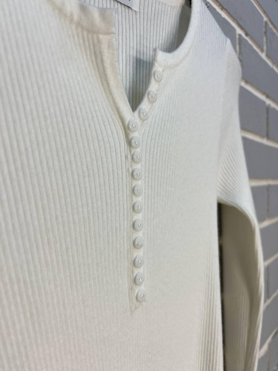 Гольф жіночий ACCORDDREAM 8248 лонгслів гудзики рубчик OS Білий (1222) - фото 6 Гольф жіночий ACCORDDREAM 8248 лонгслів гудзики рубчик OS Білий (1222) - фото 6