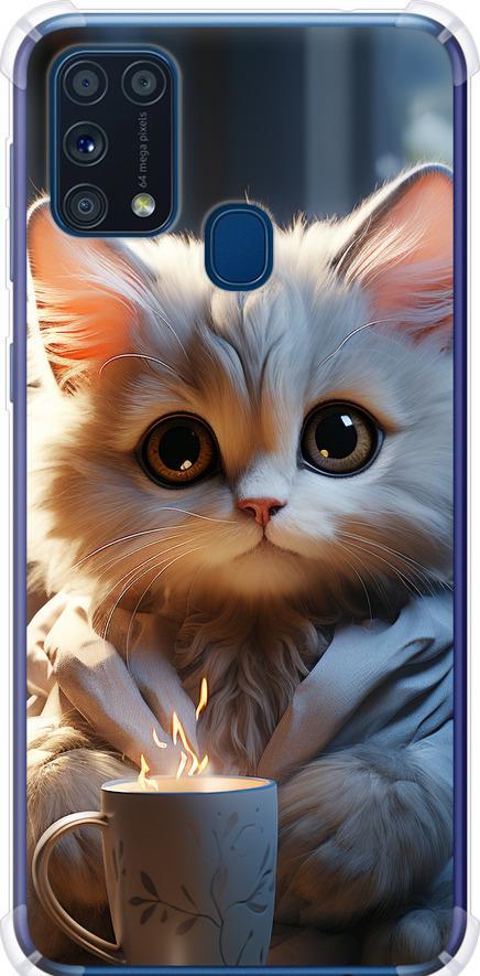 Чехол на Samsung Galaxy M31 M315F White cat (5646sp-1907-42517)
