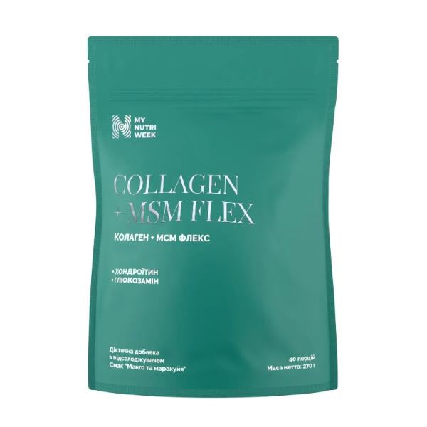 Комплекс для суставов My Nutri Week Collagen + MSM Flex with sweetener 270 г/40 порций Mango Passion Fruit (000027840)