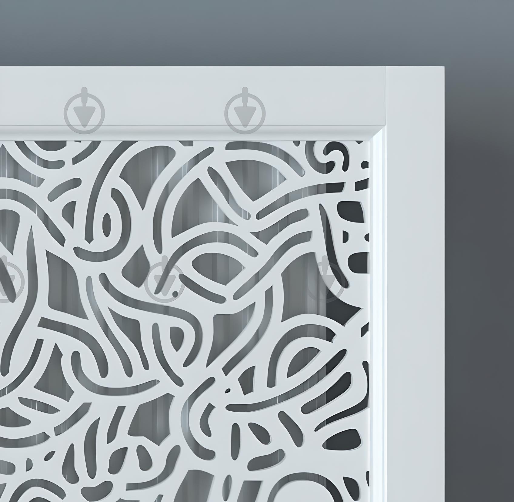 Экран-решетка декоративная на батарею отопления R71-F70 Белый (26241154) - фото 3 Экран-решетка декоративная на батарею отопления R71-F70 Белый (26241154) - фото 3