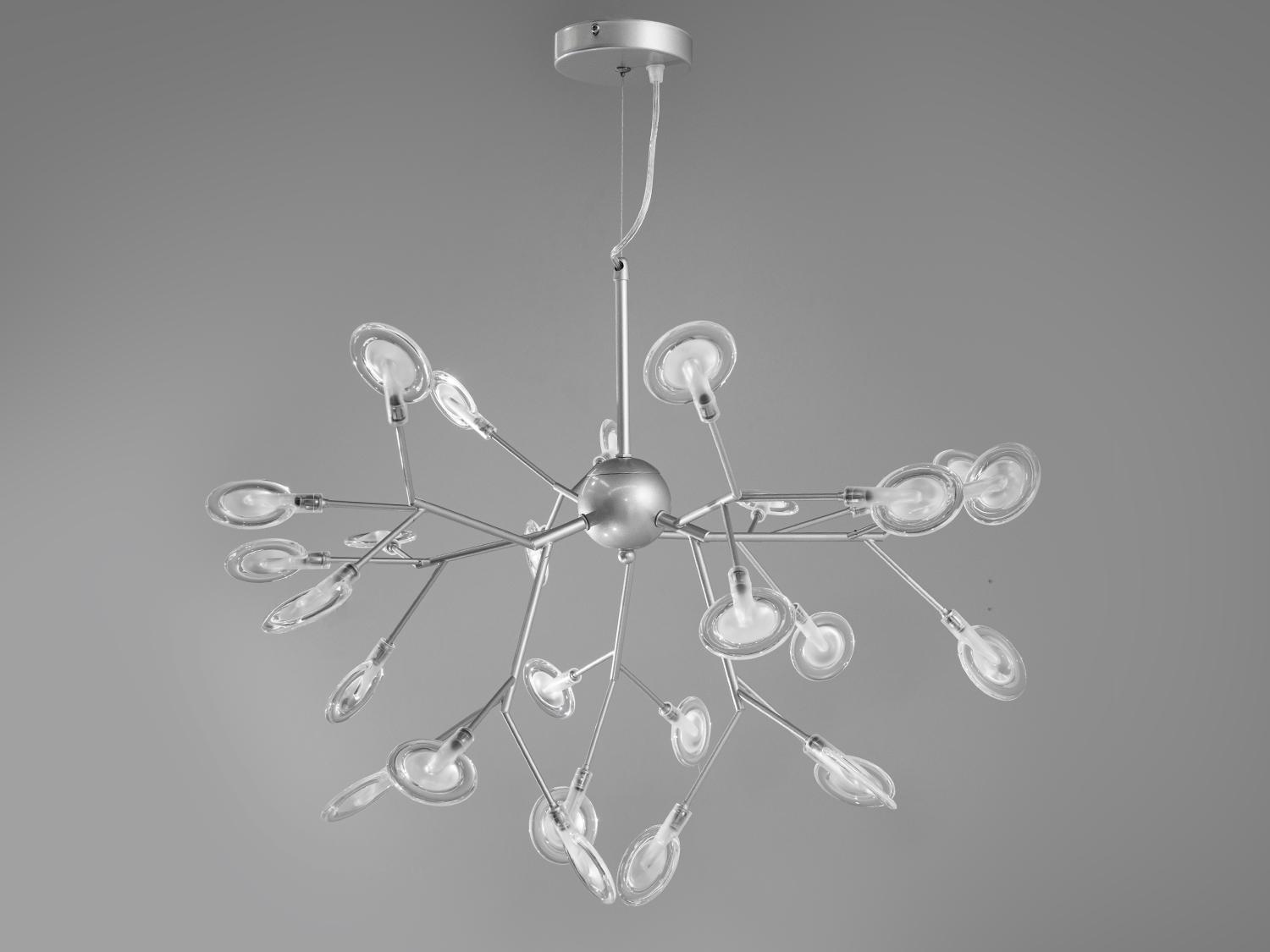 Люстра подвесная Светлячок 27 ламп Хром сатин (887-27C SL) - фото 1 Люстра подвесная Светлячок 27 ламп Хром сатин (887-27C SL) - фото 1