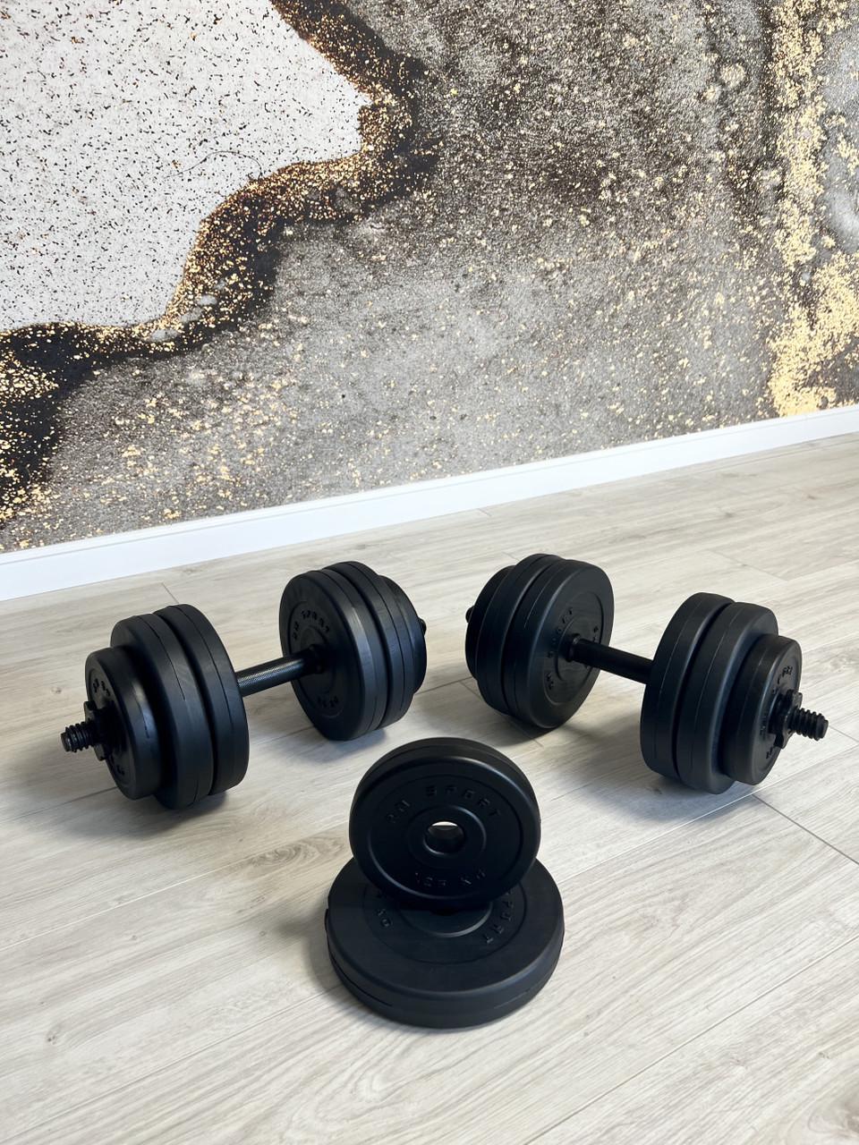 Гантели RN-Sport 20 кг 2 шт. и скакалка (2764274465) - фото 2 Гантели RN-Sport 20 кг 2 шт. и скакалка (2764274465) - фото 2