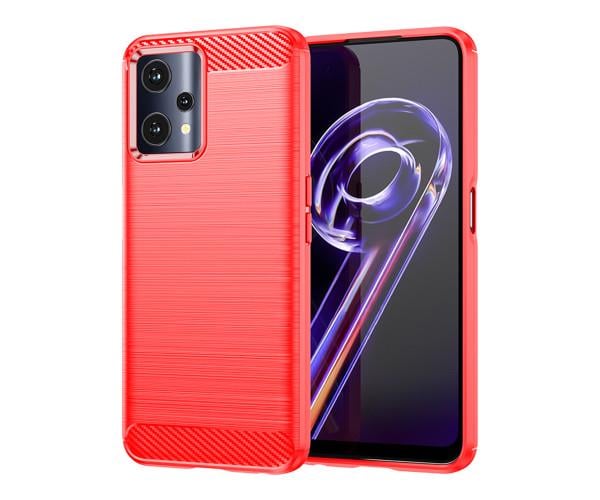 Чехол накладка Polished Carbon для Realme C31 Красный