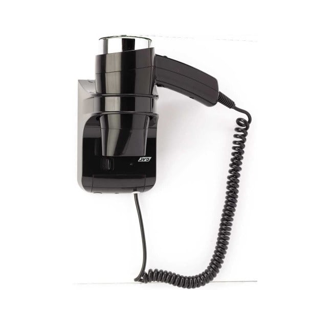 Фен JVD OCEANIS 1600W c розеткой Черный (10112)