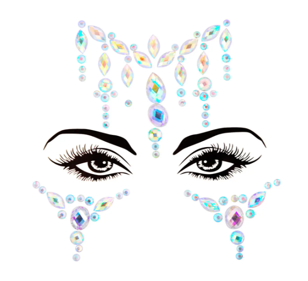 Наклейки на обличчя стрази One size Різнокольоровий (9088/66) Наклейки на обличчя стрази One size Різнокольоровий (9088/66)