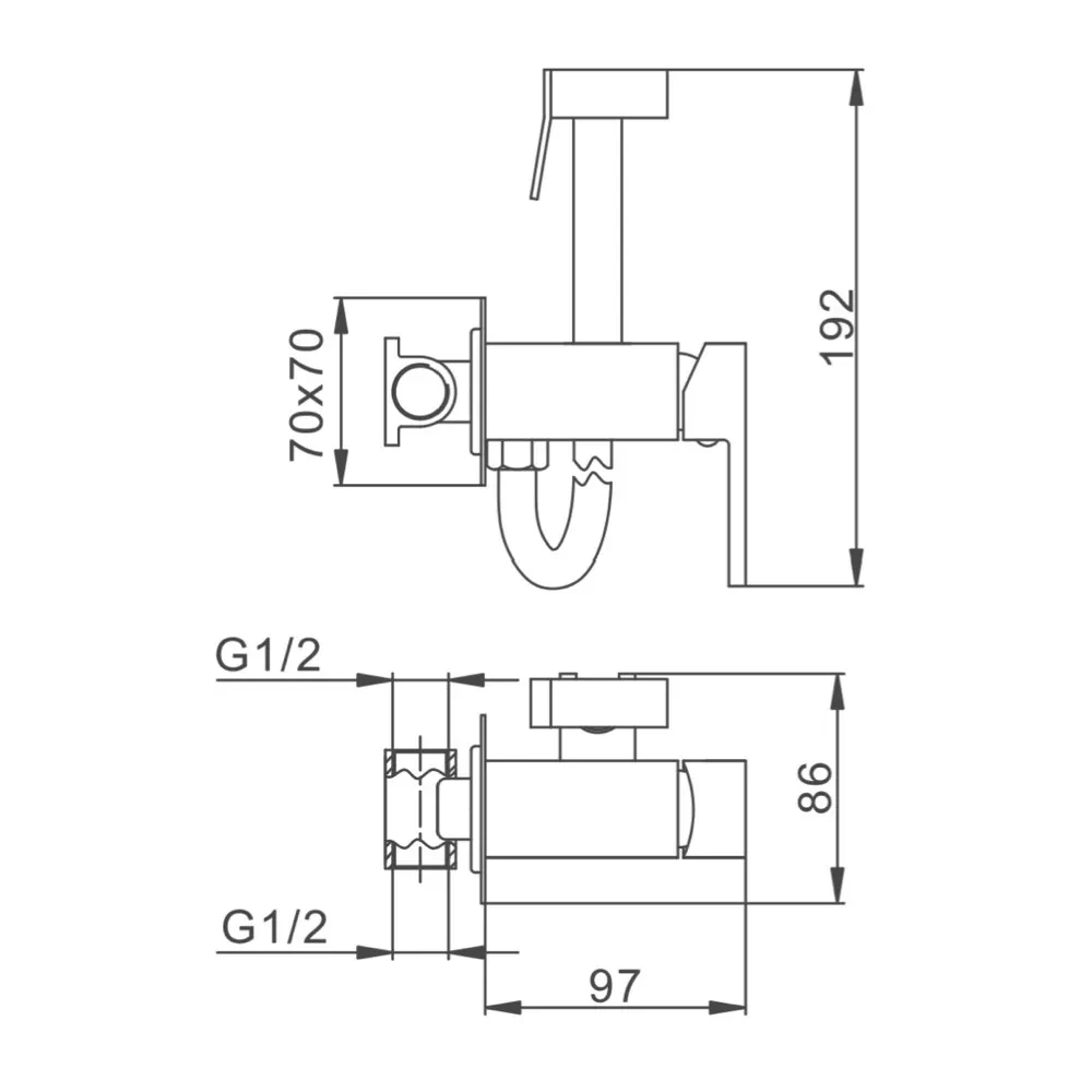 Гигиенический душ Frap F7506-6 Гигиенический душ Frap F7506-6 Черный - фото 7