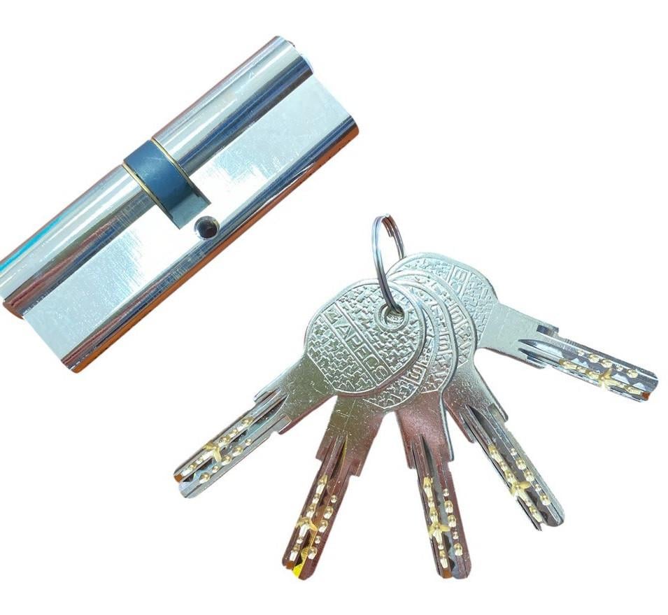 Цилиндр для замков Apecs Premier QM 90 45х45 мм NI (5394)