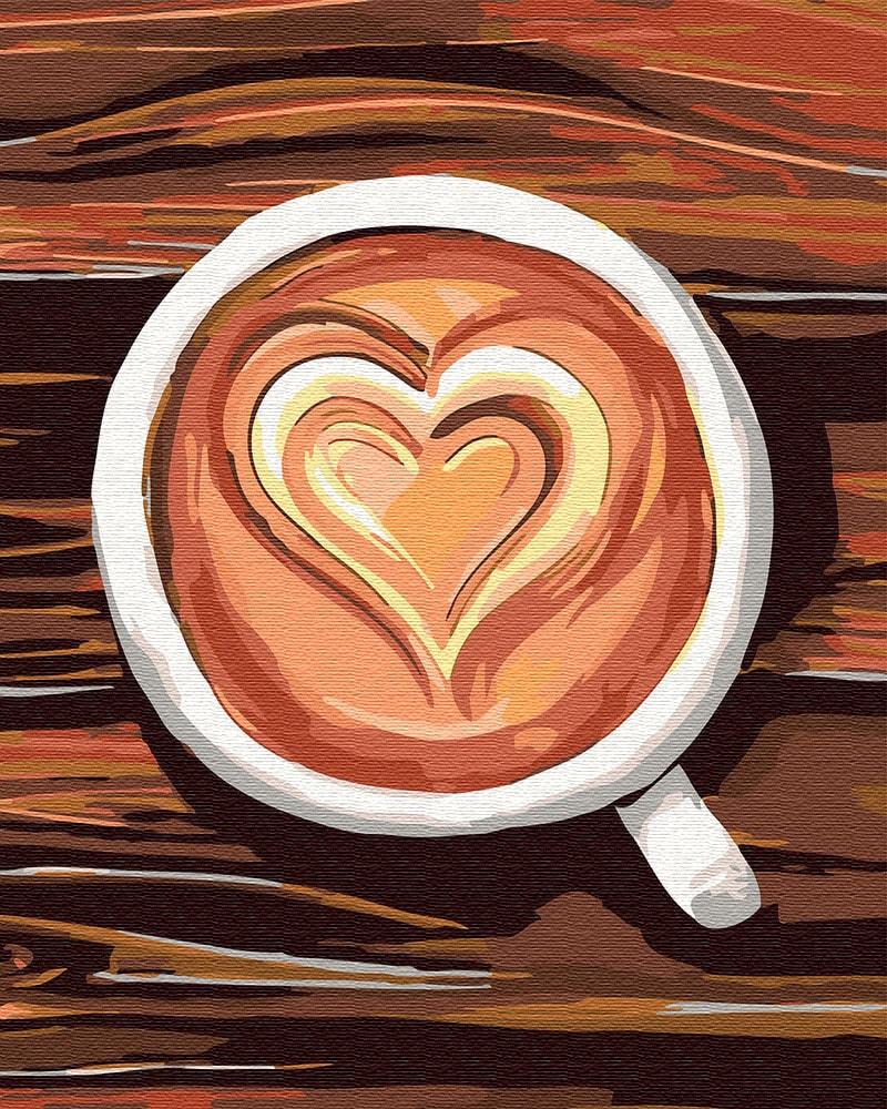 Картина по номерам Brushme GX30466 Любовь в чашке 40x50 см (1311323434)