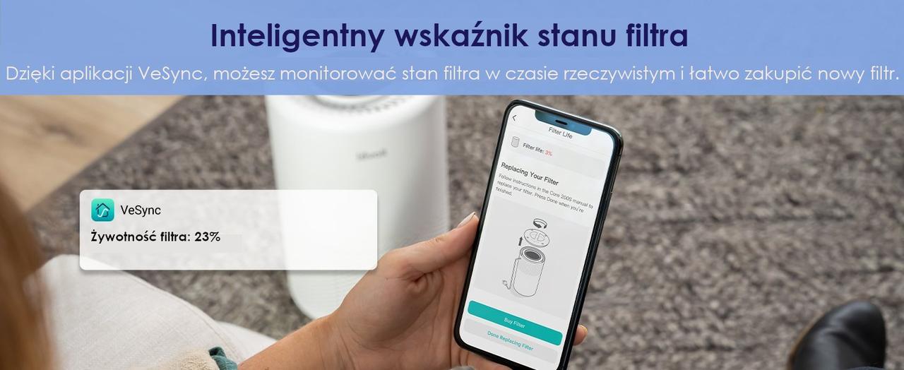 Очищувач повітря Levoit Smart Air Purifier Core 200S White (HEAPAPLVSEU0064) - фото 5 Очищувач повітря Levoit Smart Air Purifier Core 200S White (HEAPAPLVSEU0064) - фото 5