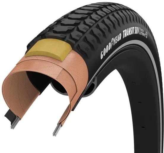Покришка велосипедна GoodYear Transit SUV S3: Protection Wire 60tpi 700x40/40-622 Black з reflective strips (TIR-51-87)