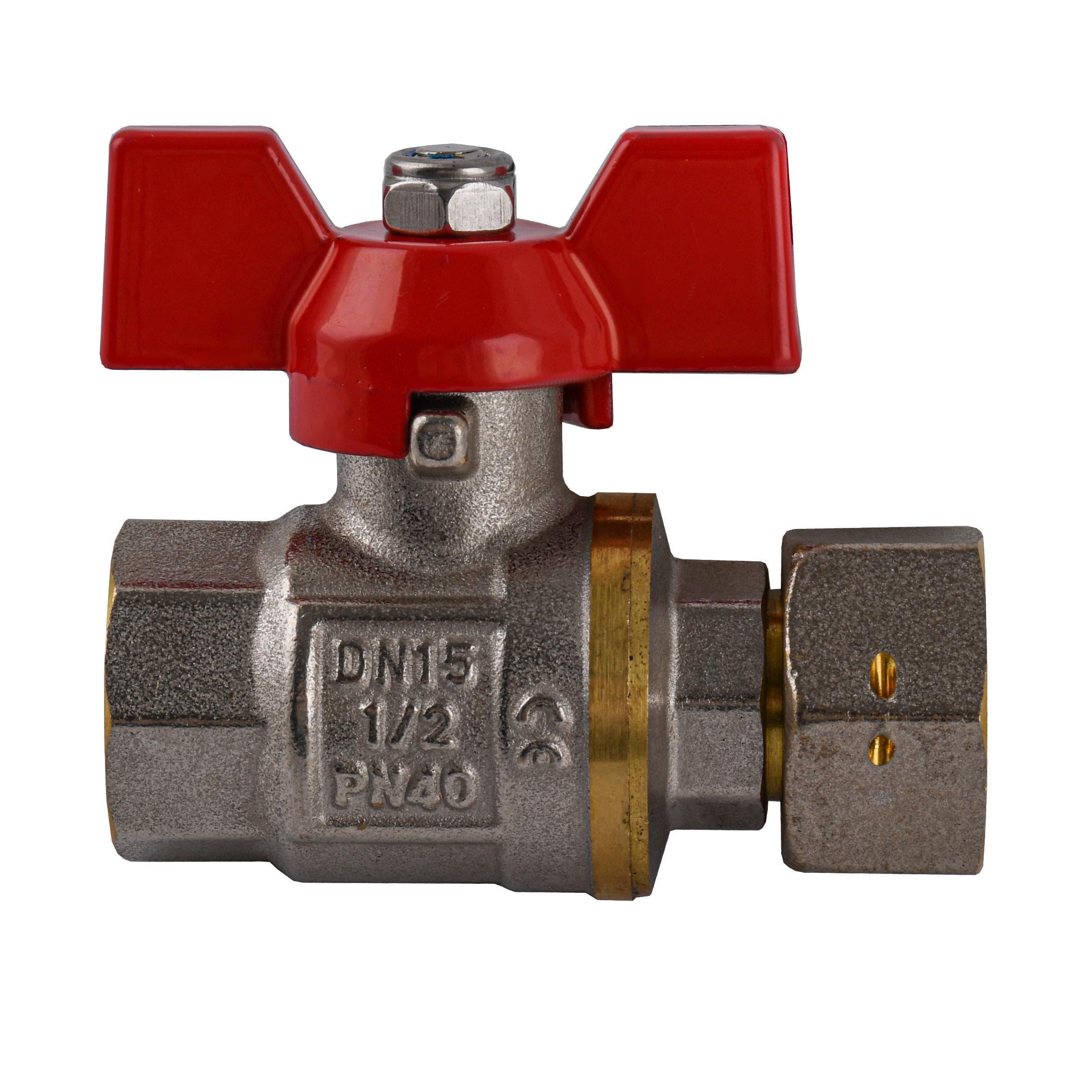 Кран шаровый прямой с накидной гайкой Solomon 1/2″ ВВ PN40 (V6002-S) (000031955)